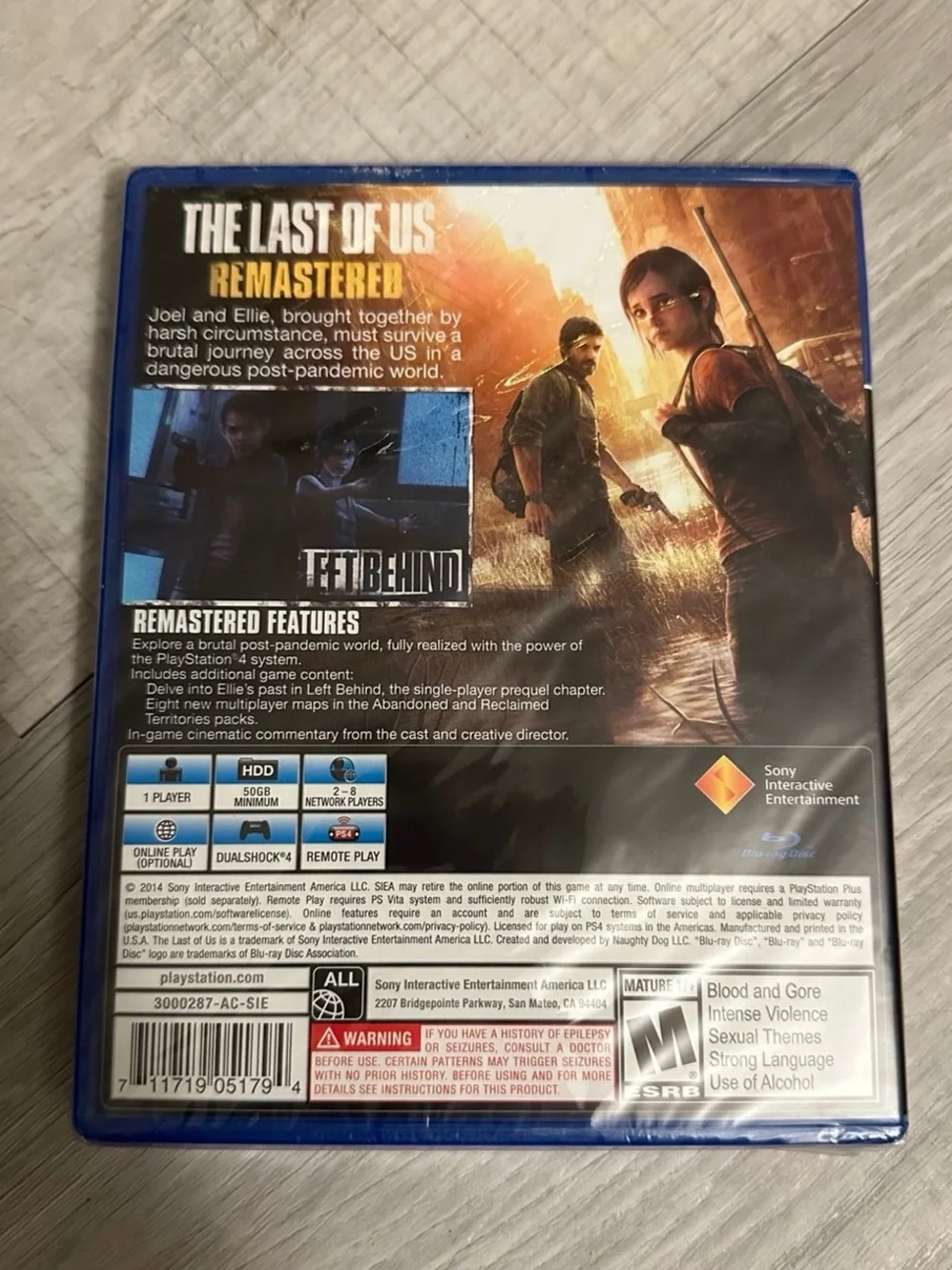 The Last of Us Remastered PS4 Game - Brand New